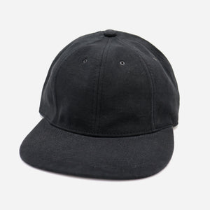 Poten - VINTAGE LINEN TWILL CAP - BLACK -  - Main Front View