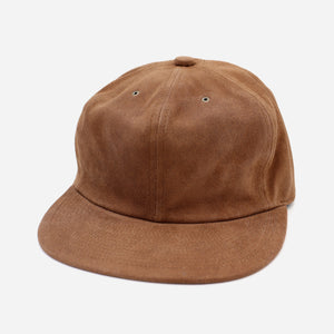 Poten - 80's VINTAGE BRUSHED VELOUR CAP - BROWN -  - Main Front View