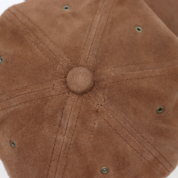 80's VINTAGE BRUSHED VELOUR CAP - BROWN