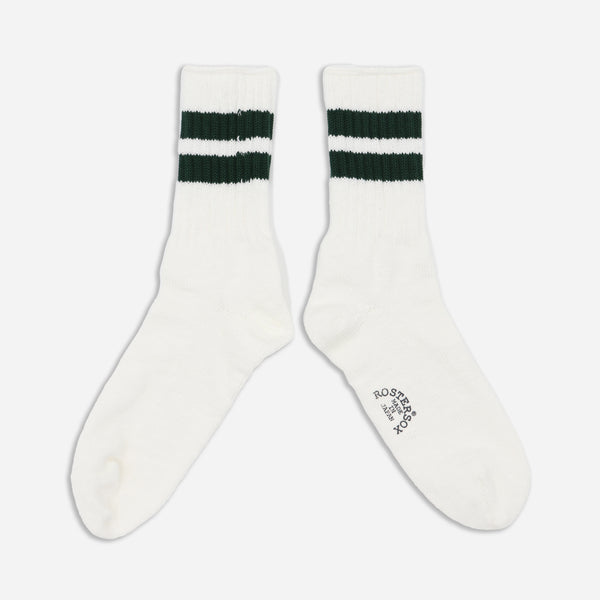 B LINE SOCKS - WHITE/GREEN