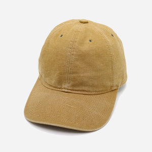 Poten - 70s WASHED DENIM CAP - OLIVE -  - Main Front View