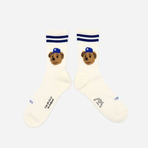 Rostersox - TEAM BEAR SOCKS - WHITE -  - Main Front View