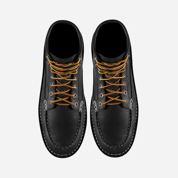 BULL RUN MOC TOE LEATHER BOOT - BLACK