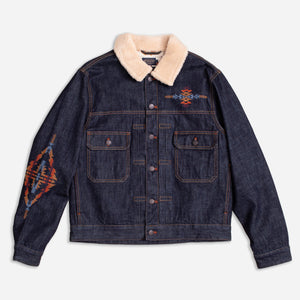 Pendleton - NEEDLEWORK TYPE II DENIM JACKET - INDIGO -  - Main Front View