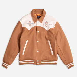 Pendleton - WESTERN BLOUSON VARSITY JACKET - BROWN SUGAR -  - Main Front View