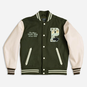 Pendleton - LETTERMAN VARSITY JACKET - GREEN LEAF -  - Main Front View