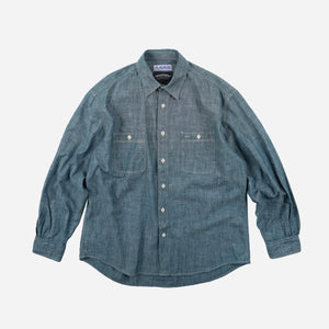 Frizmworks - Frizmworks Kuroki Chambray Work Shirt - Washed Blue -  - Alternative View 1