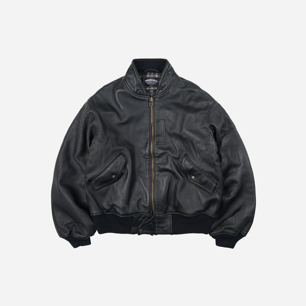 Frizmworks Lambskin Flight Jacket - Black