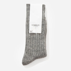 Lady White Co. - LWC SOCK - GREY MELANGE -  - Main Front View