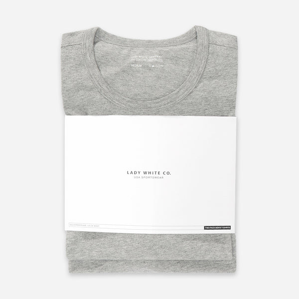 OUR 2 PACK T-SHIRTS - HEATHER GREY