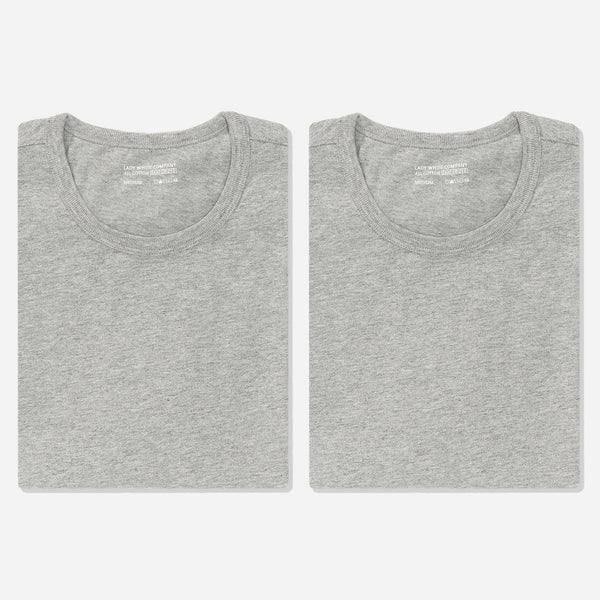 OUR 2 PACK T-SHIRTS - HEATHER GREY