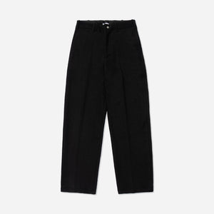 Lady White Co. - CRATER WOOL TROUSER - BLACK -  - Main Front View
