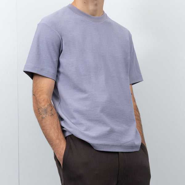 JAPANESE NEP JERSEY T-SHIRT - LILAC GREY