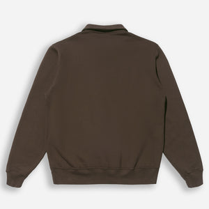 Lady White Co. - QUARTER ZIP SWEATSHIRT - BLACK OLIVE -  - Alternative View 1