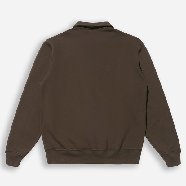 QUARTER ZIP SWEATSHIRT - BLACK OLIVE