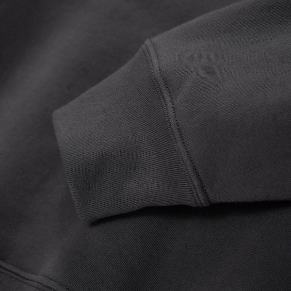 QUARTER ZIP SWEATSHIRT - FADED BLACK