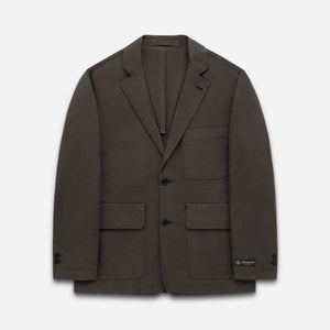 Knickerbocker - LANE TWILL & LINEN SUIT JACKET - BLACK OLIVE -  - Main Front View