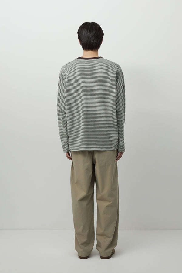 BOX PLEATS PANTS - HUMUS SAND