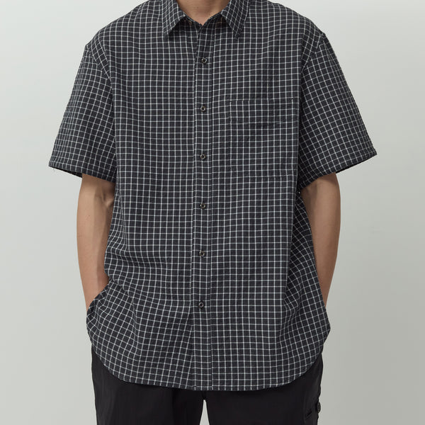 UNIT HALF SHIRT - CHARCOAL CHECK