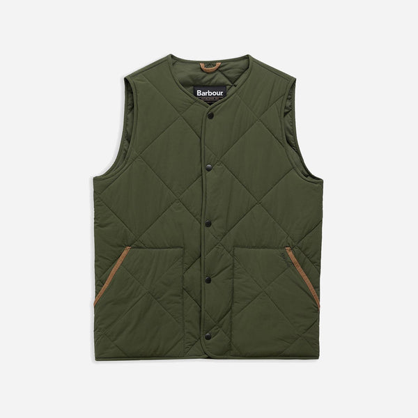 LIDDESDALE QUILTED GILET - OLIVE