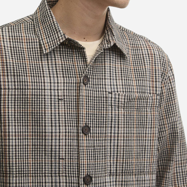 FIFE CHECKED OVERSHIRT - NEUTRAL