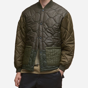 Barbour - CORDING QUILTED JACKET - ARMY GREEN -  - Alternative View 1