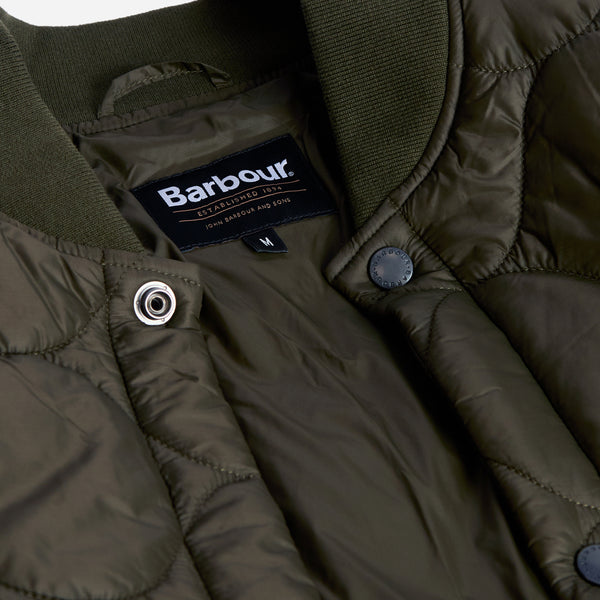 CORDING QUILTED JACKET - ARMY GREEN