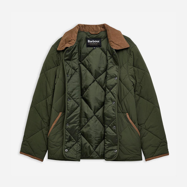 LIDDESDALE SHORT QUILTED JACKET - OLIVE