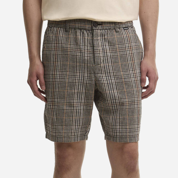 FIFE CHECKED SHORT - NEUTRAL