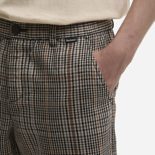 FIFE CHECKED SHORT - NEUTRAL