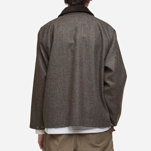 EDITOR WOOL JACKET - OLIVE CHECK
