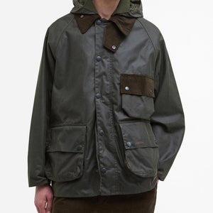 Barbour - SOLWAY WAX HOODED JACKET - OLIVE -  - Alternative View 1