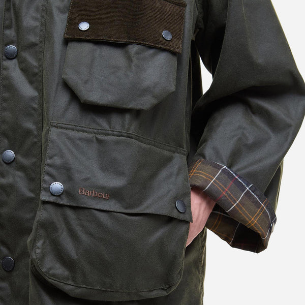 SOLWAY WAX HOODED JACKET - OLIVE