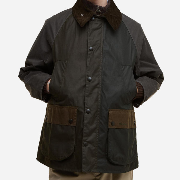 BEDALE PATCHWORK WAX JACKET - SAGE MULTI