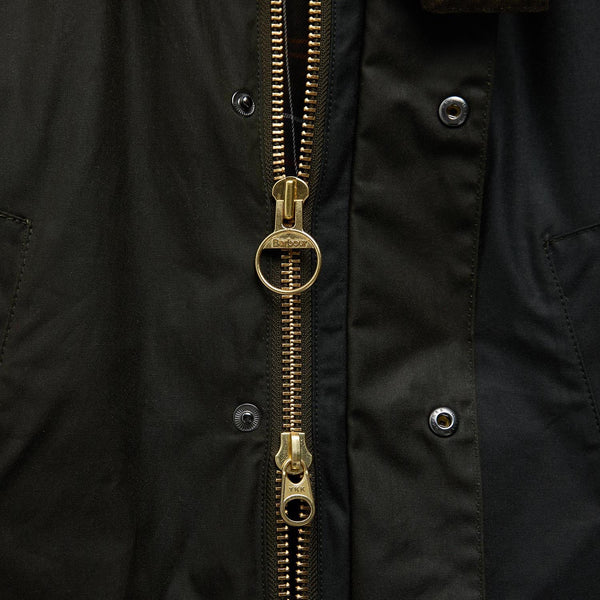 BEDALE PATCHWORK WAX JACKET - SAGE MULTI