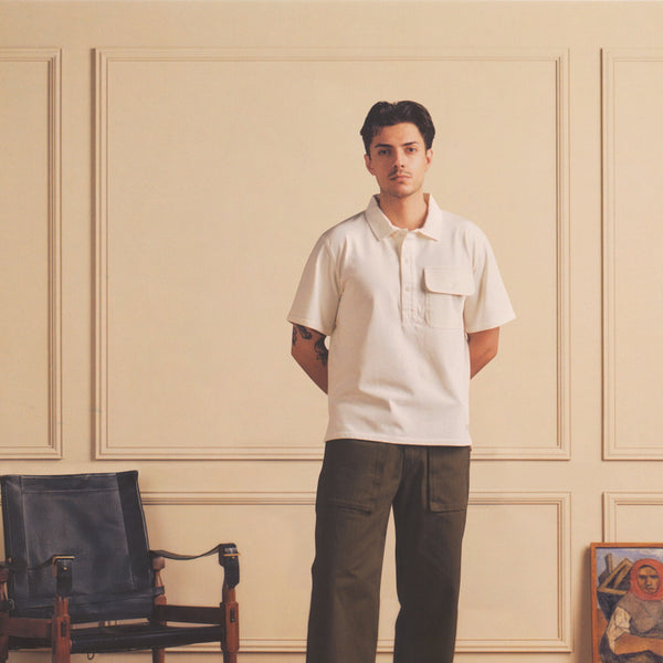 RUGBY SLUB WORKSHIRT - MILK