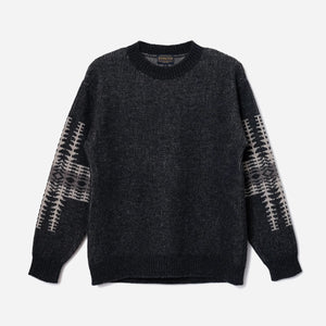 Pendleton - LAMBSWOOL CREW SWEATER - BLACK -  - Main Front View