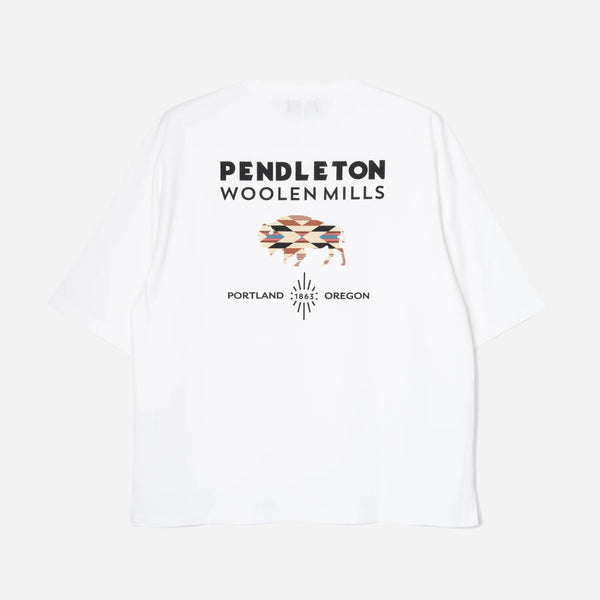 GARMENT DYE FOOTBALL T-SHIRT - OFF WHITE