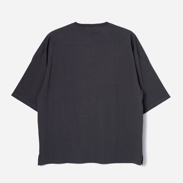 GARMENT DYE FOOTBALL T-SHIRT - SLATE GREY