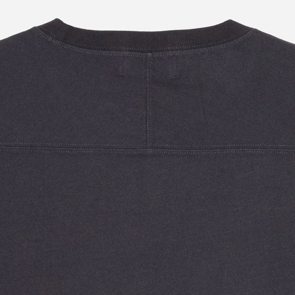 GARMENT DYE FOOTBALL T-SHIRT - SLATE GREY