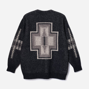 Pendleton - LAMBSWOOL CARDIGAN - BLACK HARDING -  - Alternative View 1