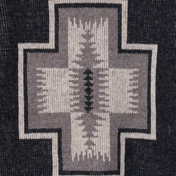 LAMBSWOOL CARDIGAN - BLACK HARDING