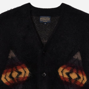 Pendleton - SHAGGY CARDIGAN - BLACK HARDING -  - Alternative View 1