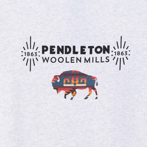 BUFFALO LOGO PRINT T-SHIRT - BIRCH