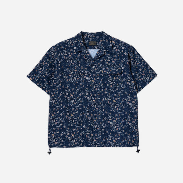 OPEN COLLAR SHIRT JACKET - NAVY MOONBEAM