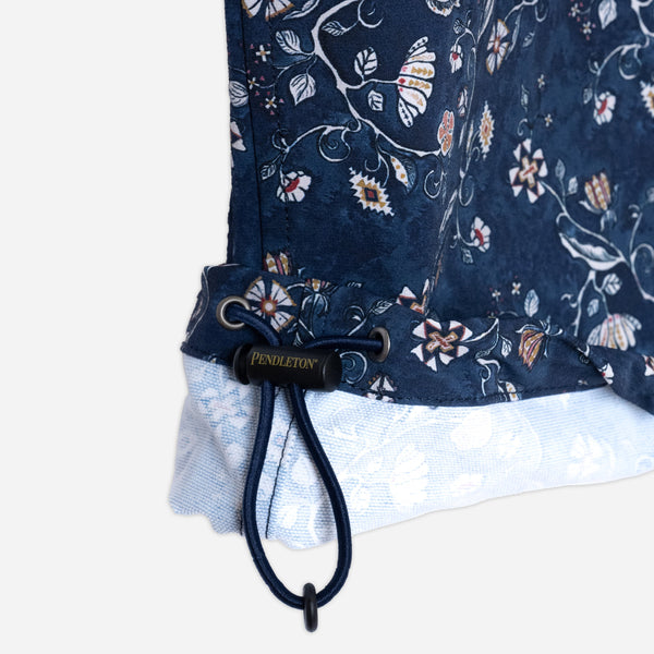 OPEN COLLAR SHIRT JACKET - NAVY MOONBEAM