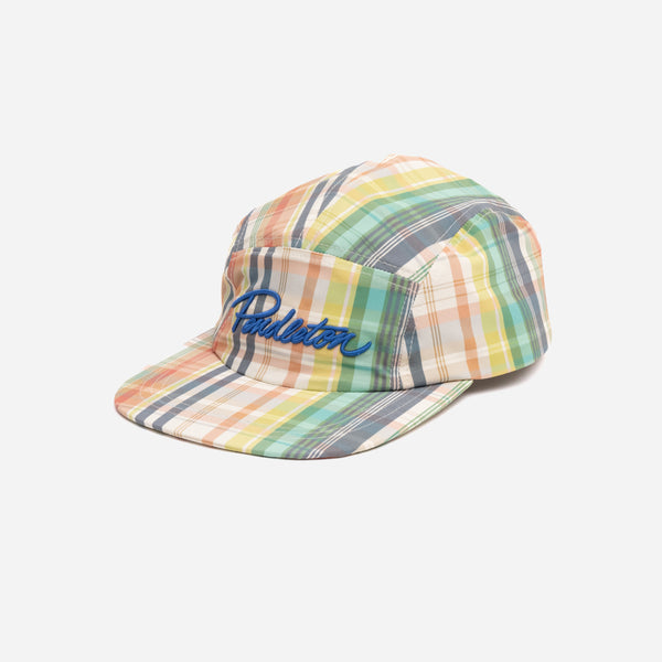 JET CAP - GREEN/IVORY MADRAS