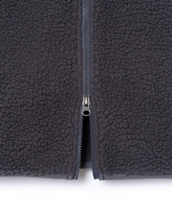 SHERPA BOA FLEECE VEST - SLATE GREY