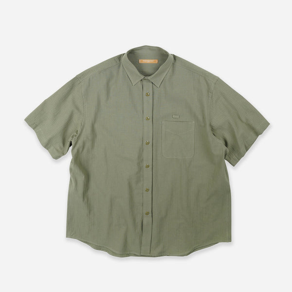 OG DOBBY WEAVE SEERSUCKER HALF SHIRT - OLIVE