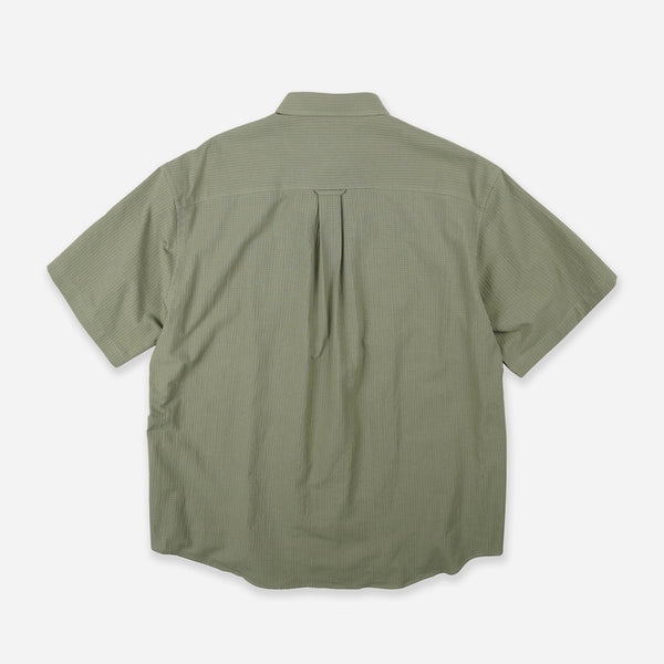 OG DOBBY WEAVE SEERSUCKER HALF SHIRT - OLIVE